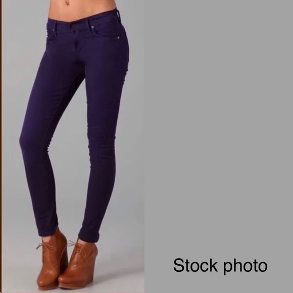 BNWOT CoH POISON (PURPLE) THOMPSON MEDIUM RISE CROPPED SKINNY JEANS - Picture 3 of 15